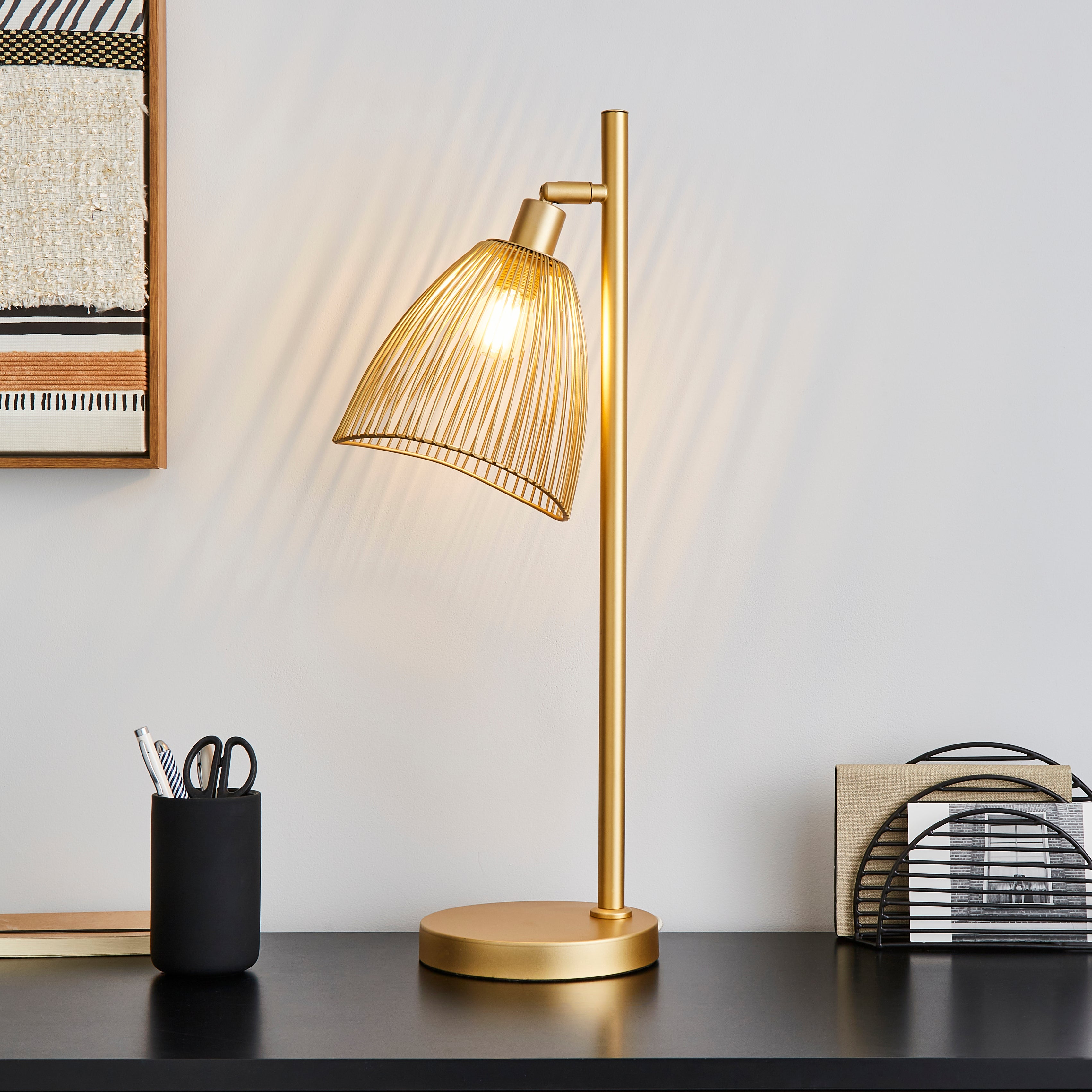 Elements Jaula Desk Lamp Gold Price Comparisons | Compare The Build