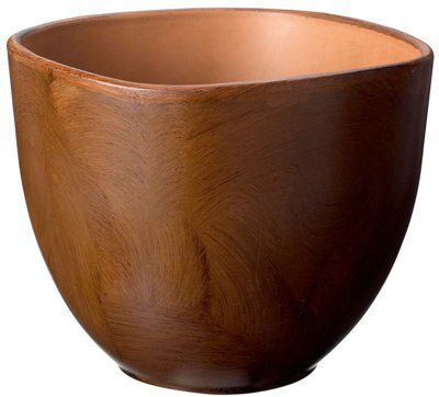 Merina Glazed Wood Effect Ceramic Plant Pot (Dia)16Cm Price Comparisons | Compare The Build