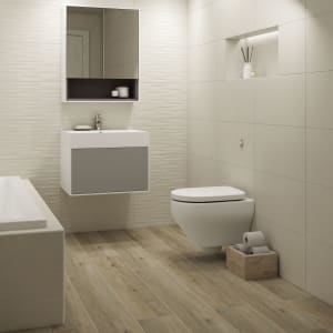 Wickes Boutique Maryland Oak Glazed Porcelain Wood Effect Wall & Floor Tile - 1140 x 200mm | Compare The Build