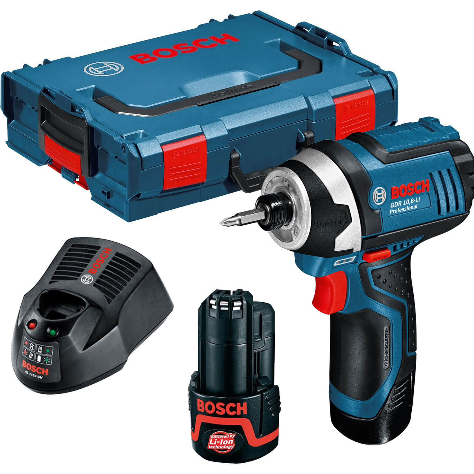 Bosch GDR 12 V-LI 12v Cordless Impact Driver 2 x 2ah Li-ion Charger Case | Compare The Build