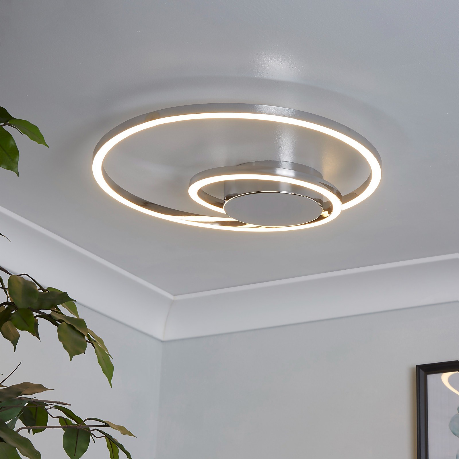 Sasha LED Flush Ceiling Light - Light Chrome Price Comparisons | Compare The Build