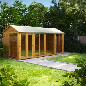 Power Sheds 16 x 6ft Apex Shiplap Dip Treated Summerhouse Price Comparisons | Compare The Build