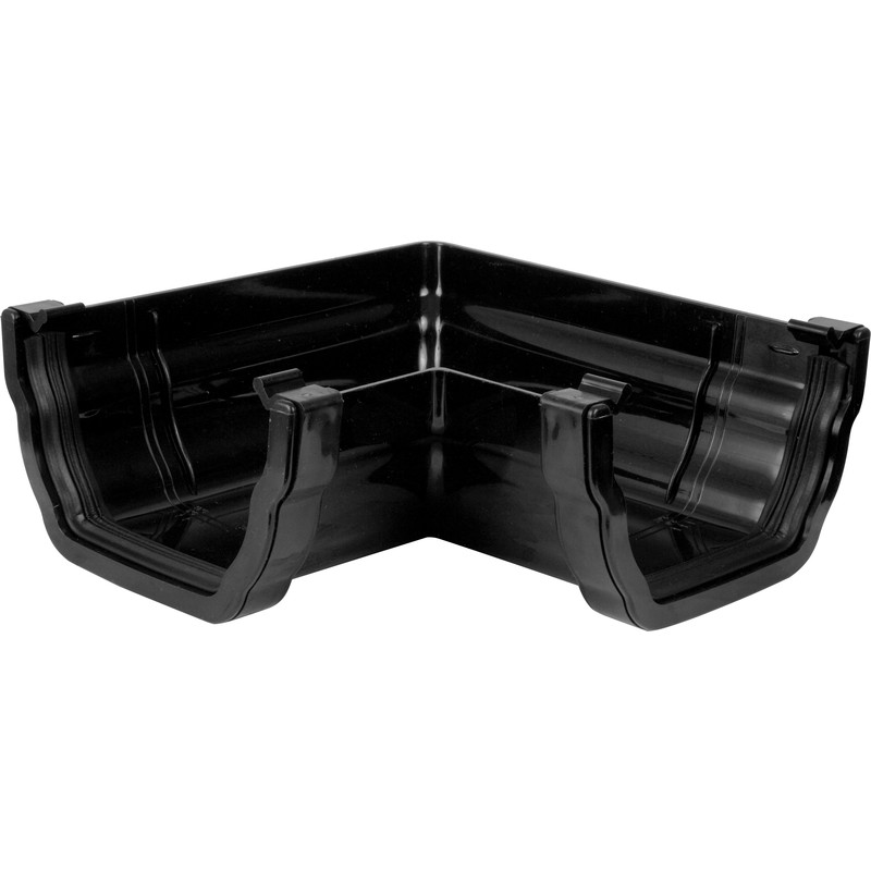 Aquaflow 120mm Ogee Gutter Angle 90deg in Black PVCU Price Comparisons | Compare The Build