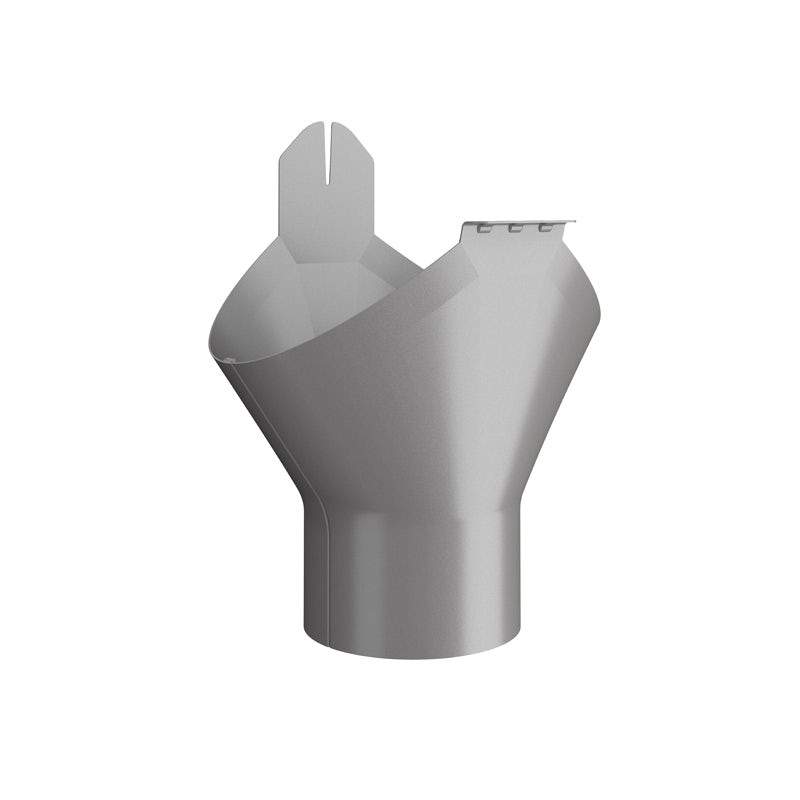 Lindab Steel Gutter Half Round 125mm to 100mm Gutter Outlet - Anthracite Metallic Lindab Rainline OMVC125AM Price Comparisons | Compare The Build