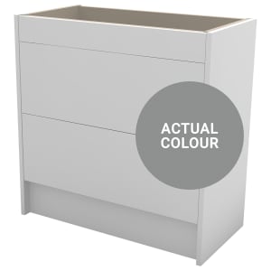 Duarti By Calypso Cascade 800mm Slimline 2 Drawer Floor Standing Vanity Unit - Twilight Grey Price Comparisons | Compare The Build