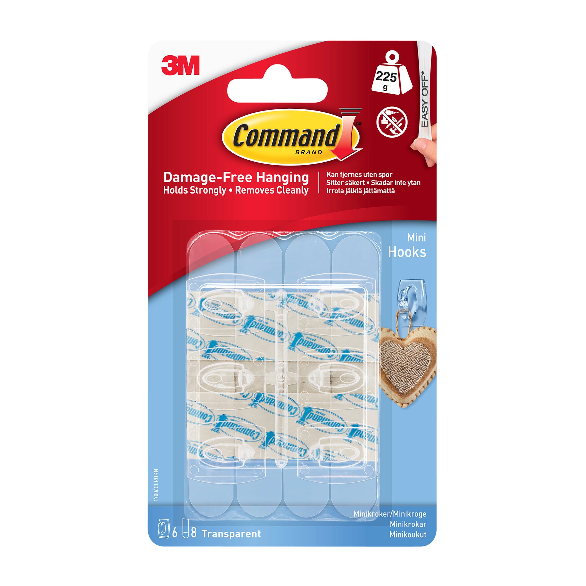 Mini Command Hooks and Strips Medium Pack Clear Price Comparisons | Compare The Build