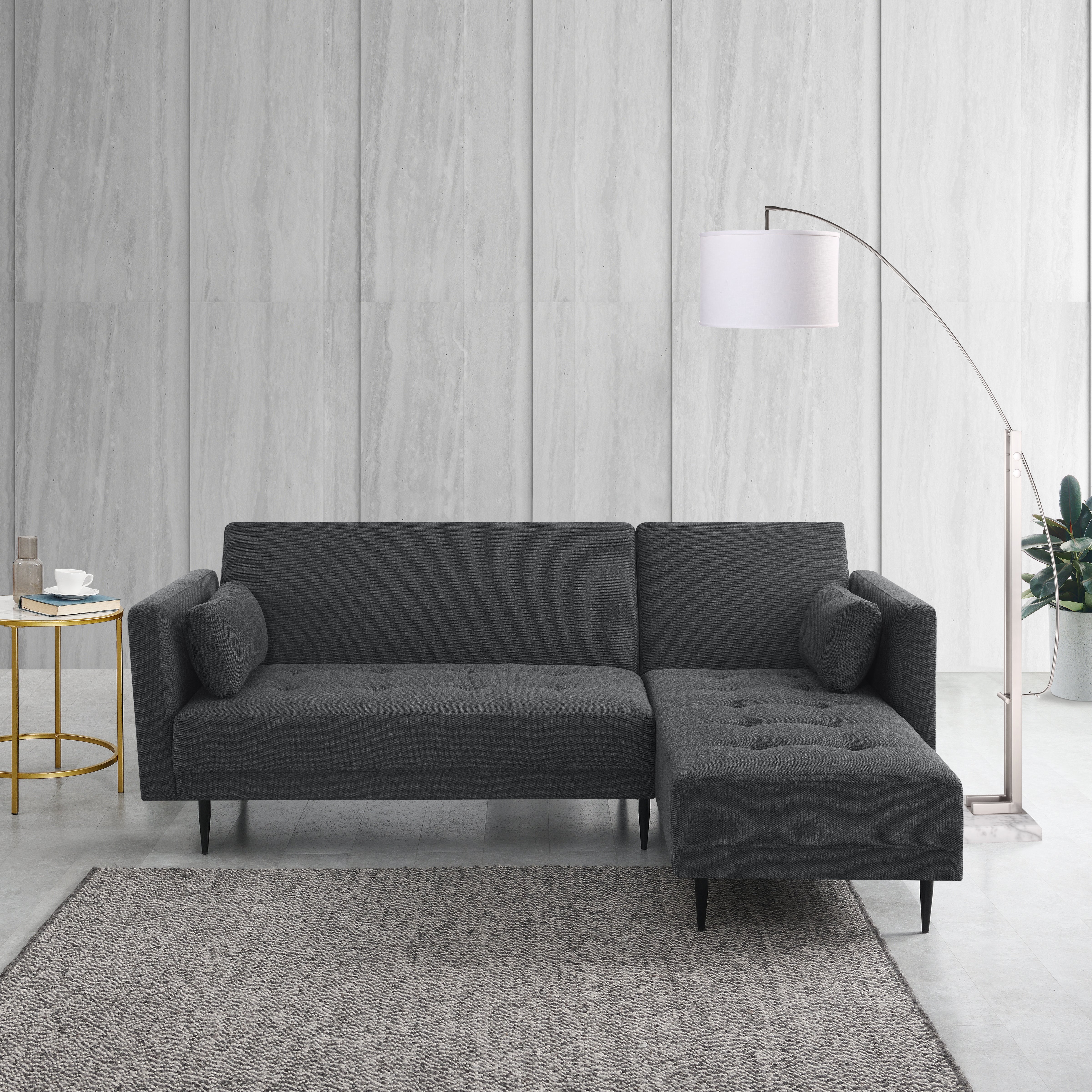 Selma Fabric Corner Sofa Bed Blue Fabric Price Comparisons | Compare The Build