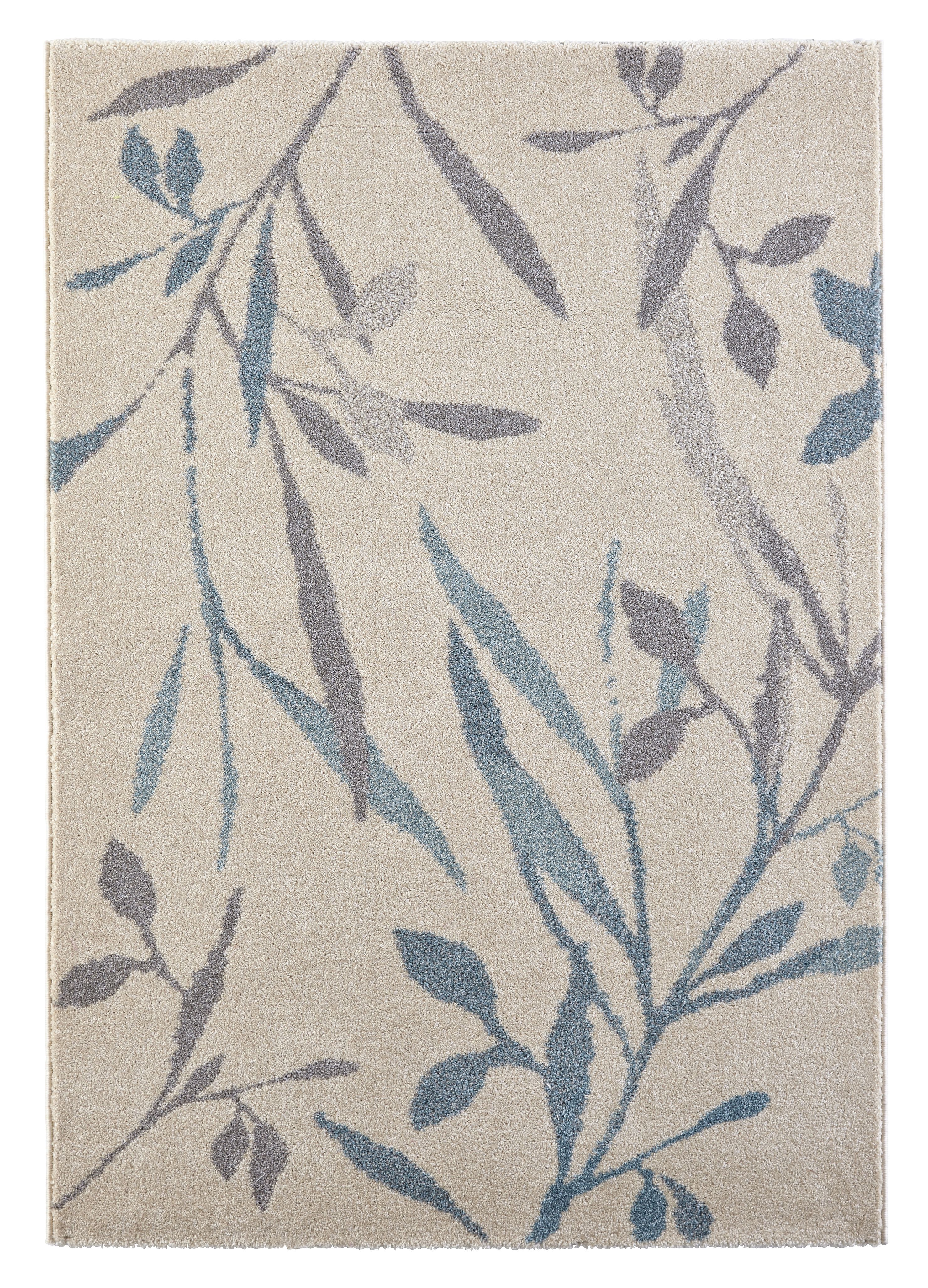 Colours Aaliyah Trailing Leaf Beige & Blue Rug 230Cmx160Cm | Compare The Build