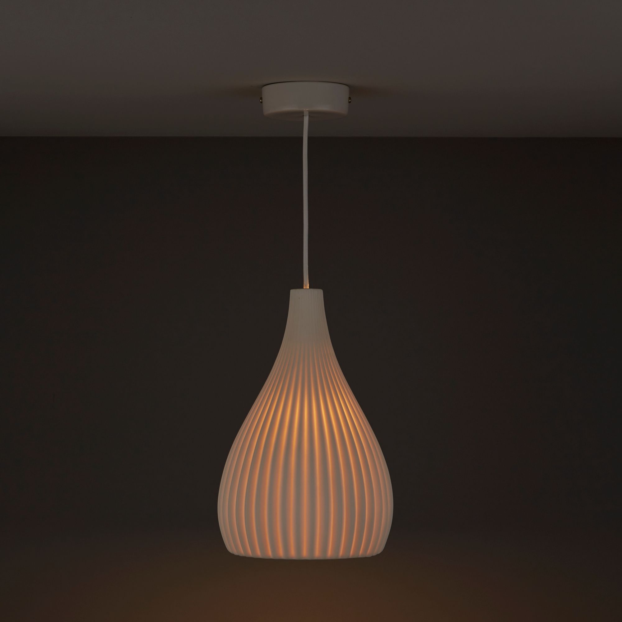 Colours Asinara Matt White Pendant Ceiling Light Price Comparisons | Compare The Build