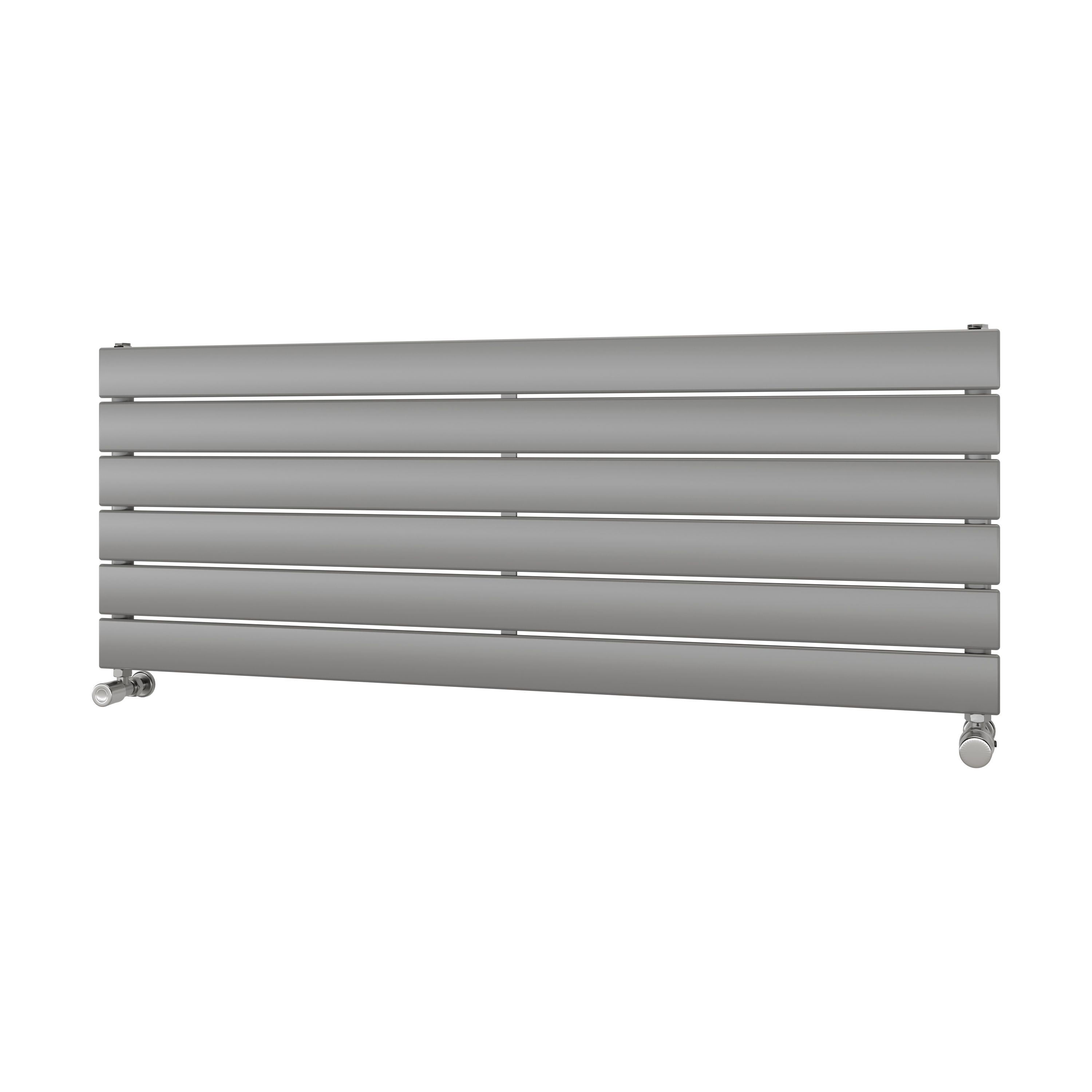 Ximax Vertirad Satin Silver Effect Horizontal Designer Panel Radiator, (W)1200mm X (H)445mm Price Comparisons | Compare The Build