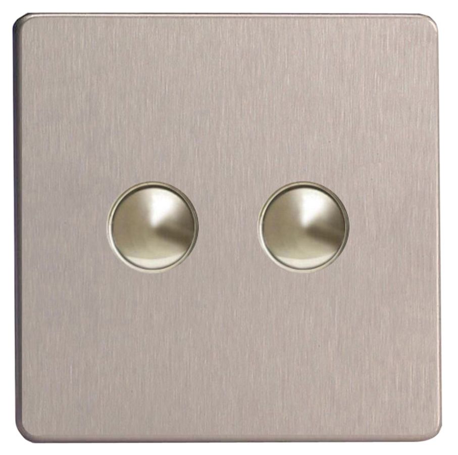 Varilight 6A 2 Way Silver Effect Double Push Light Switch Price Comparisons | Compare The Build