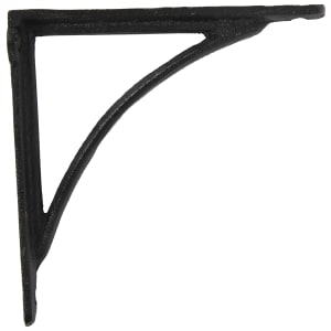 Tapered Arch Black Shelf Bracket - 150 x 150mm Price Comparisons | Compare The Build