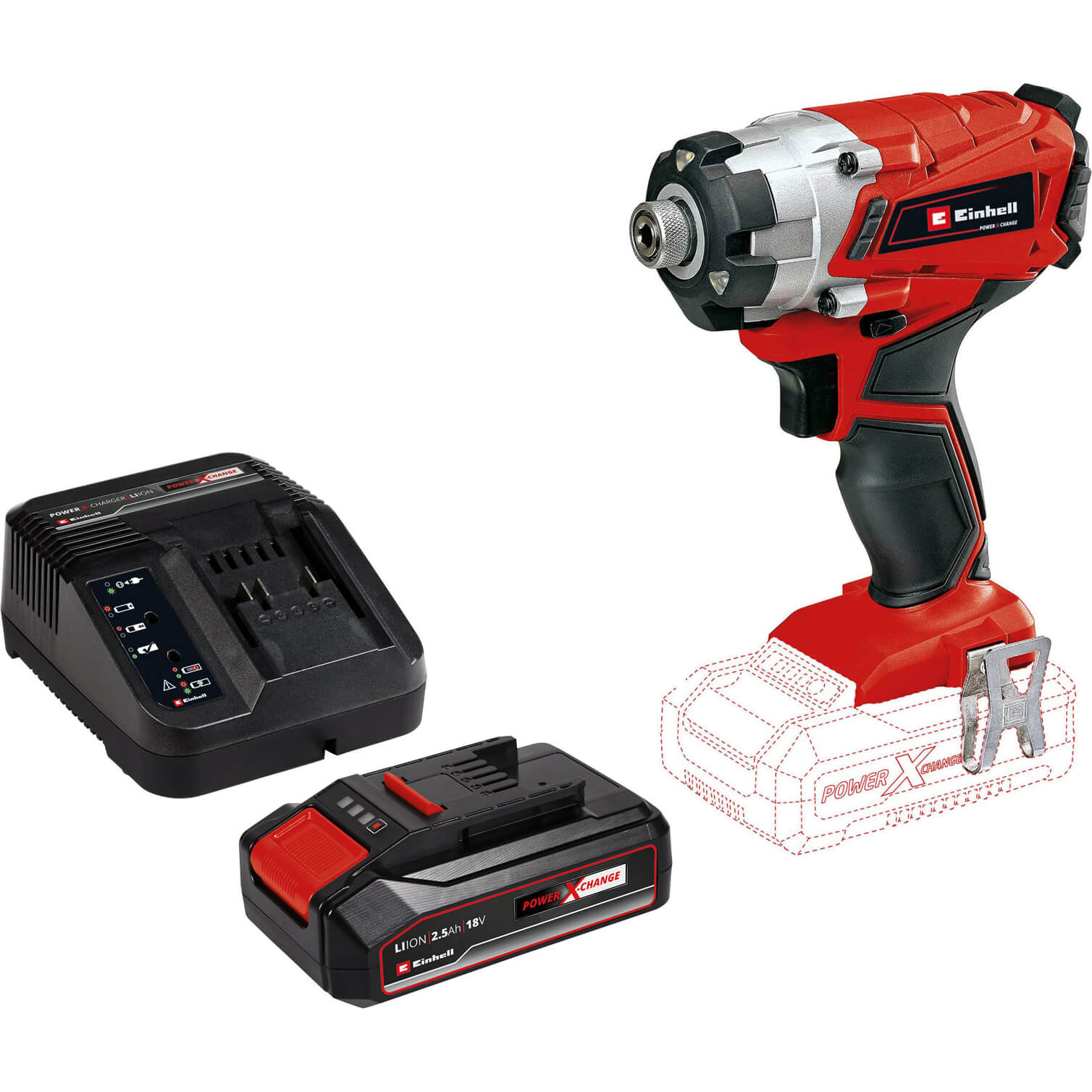 Einhell TE-CI 18/1 Li 18v Cordless Impact Driver 1 x 2.5ah Li-ion Charger No Case | Compare The Build