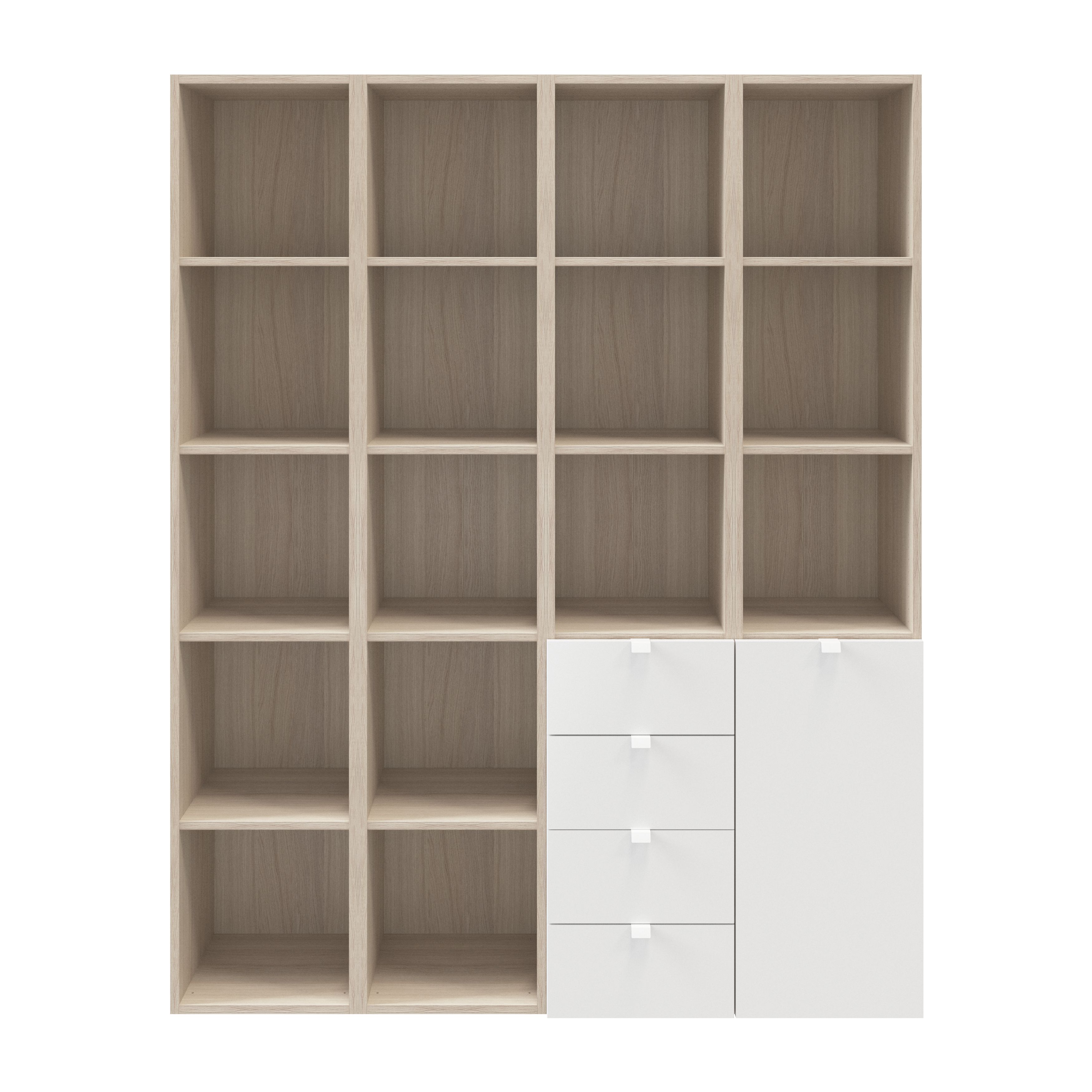 GoodHome Atomia Freestanding White Oak Effect Large Bookcases, Shelving Units & Display Cabinets (H)1875mm Price Comparisons | Compare The Build