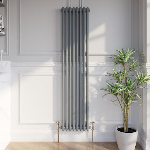 Park Lane Traditional Vertical Colosseum Double Bar Column Radiator Anthracite - 1600 x 380mm Price Comparisons | Compare The Build