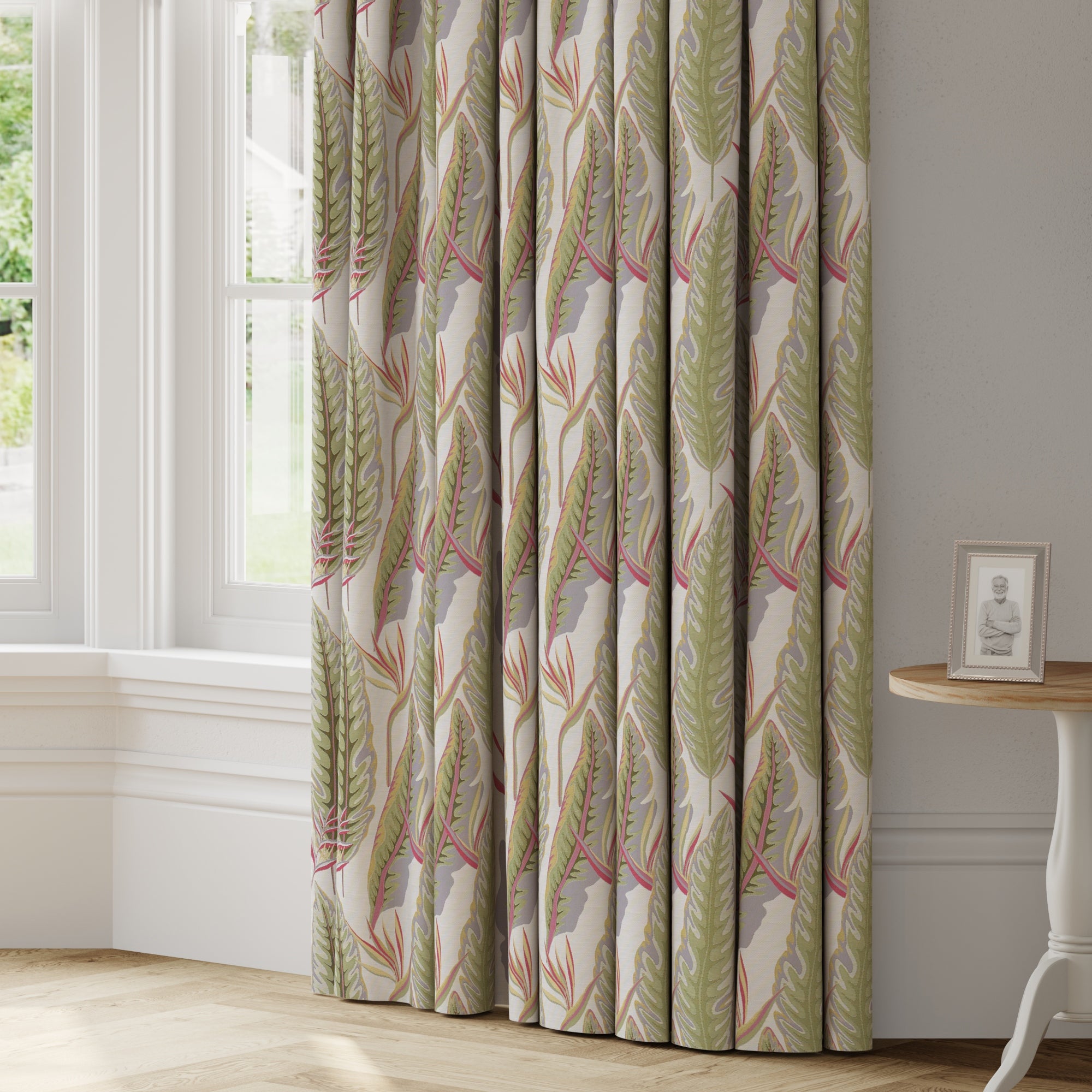 Brodsworth Made to Measure Curtains Green/Pink/White Price Comparisons | Compare The Build