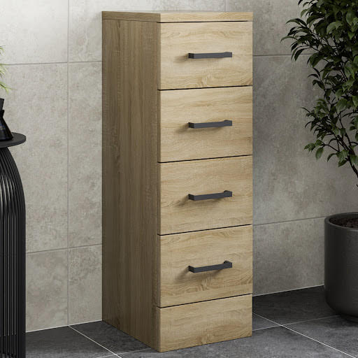 Alpine Oak 4 Drawer Storage Unit 250 x 300mm Price Comparisons | Compare The Build