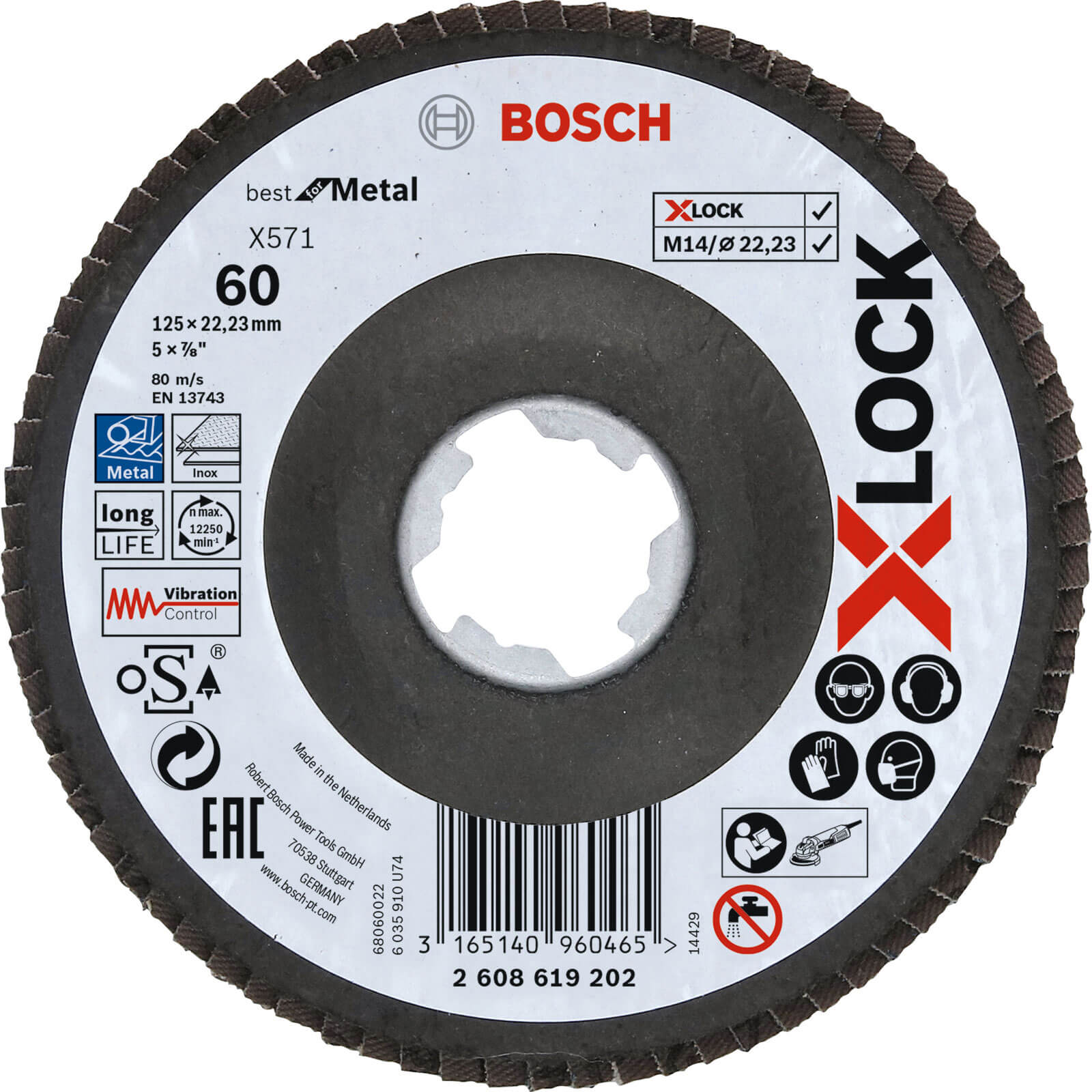 Bosch X Lock Zirconium Abrasive Flap Disc 125mm 60g Pack of 1 Price Comparisons | Compare The Build