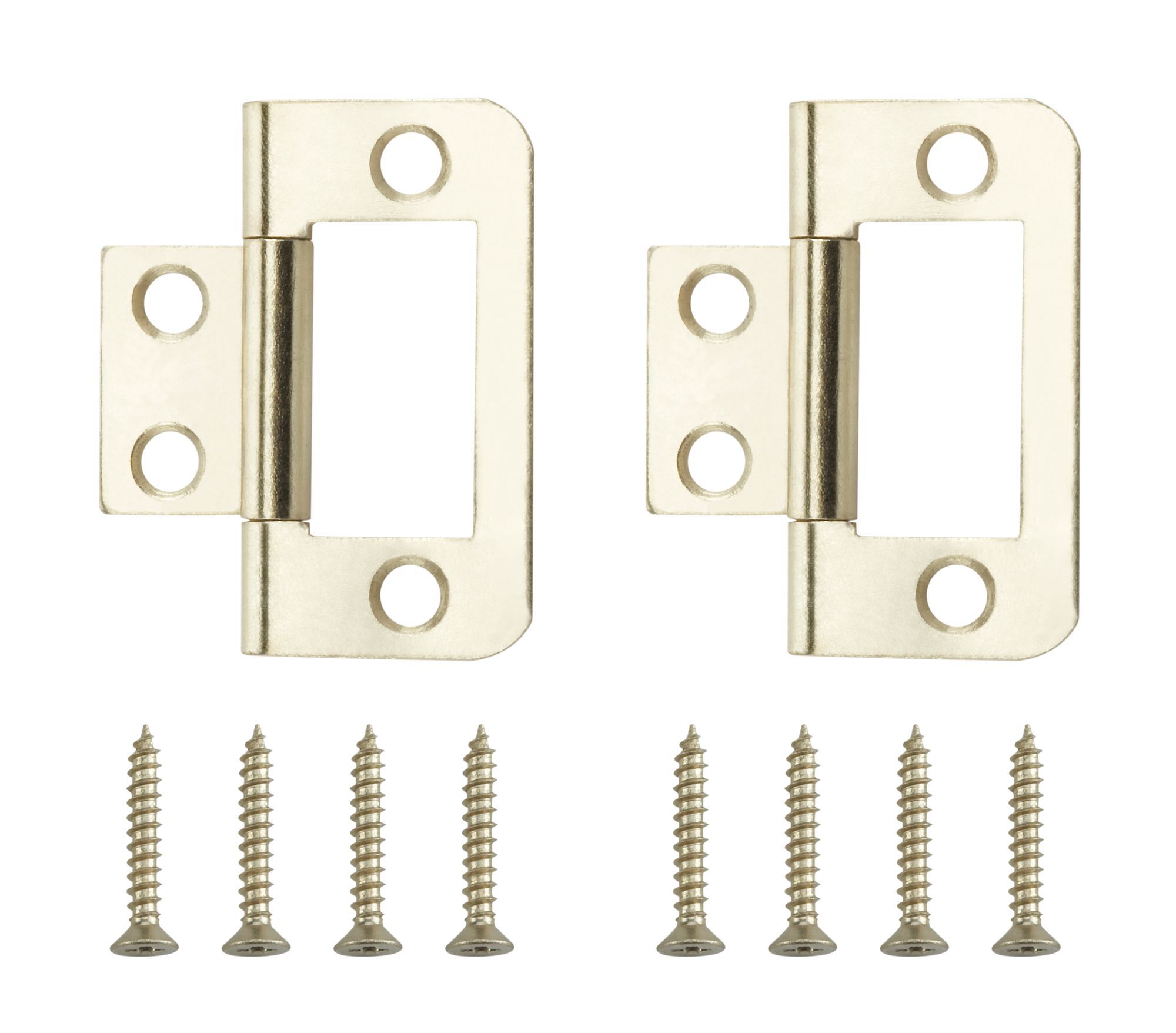 Brass-Plated Metal Flush Door Hinge No92 (L)38mm, Pack Of 2 Price Comparisons | Compare The Build