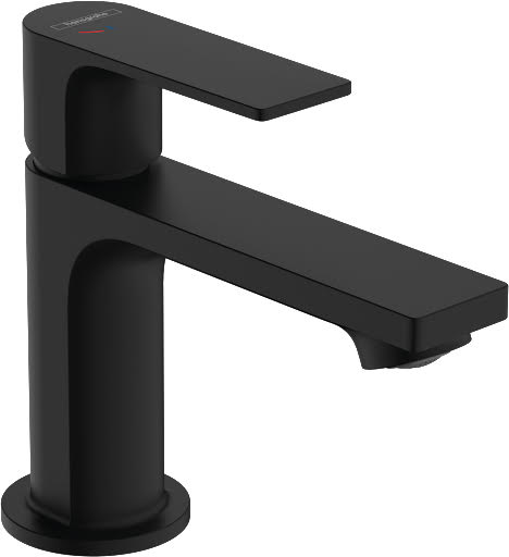 hansgrohe Rebris E 80 CoolStart Ecosmart Basin Mixer Tap with Pop-Up Waste - Matt Black Price Comparisons | Compare The Build