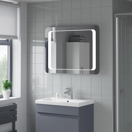 Artis Levo LED Bathroom Mirror with Demister Pad 600 x 800mm - Mains Power Price Comparisons | Compare The Build