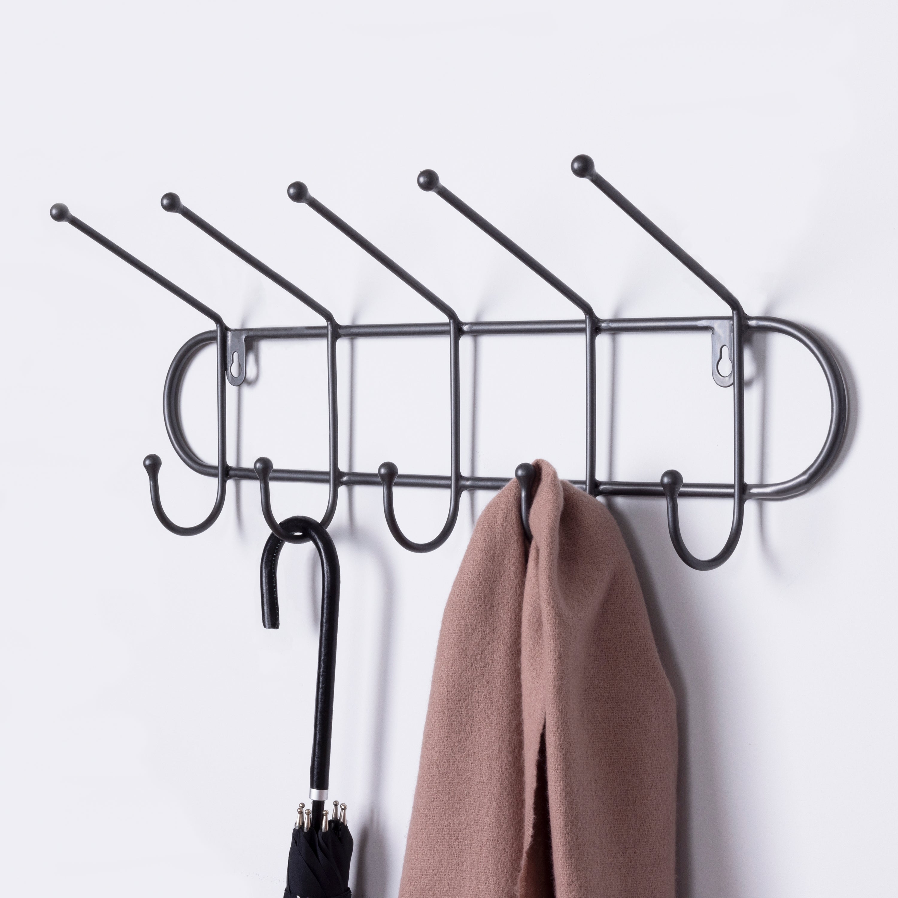 Charnwood Iron Hook Coat Rack Dark Grey Price Comparisons | Compare The Build