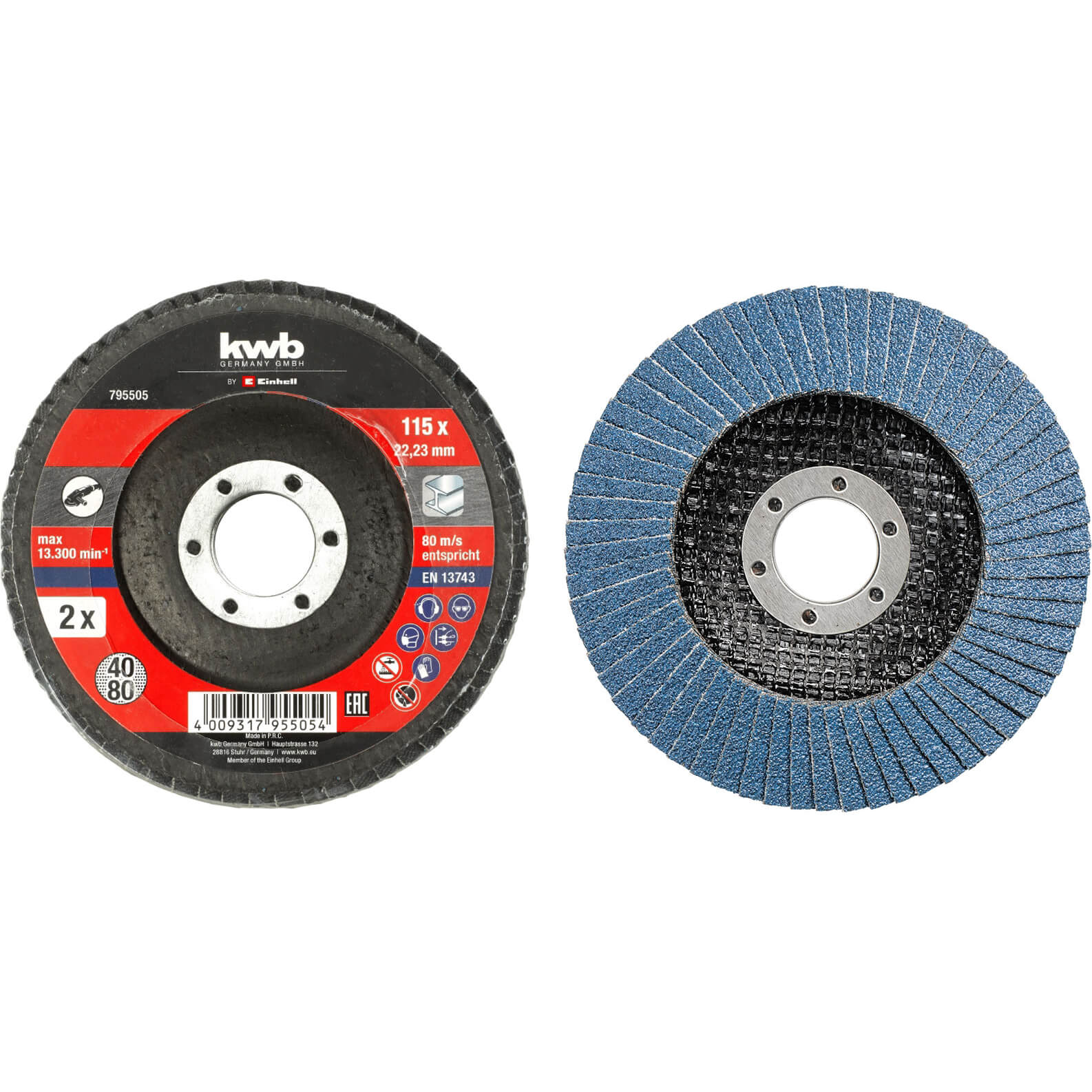 Einhell 2 Piece Abrasive Flap Disc Set 115mm Assorted Pack of 2 Price Comparisons | Compare The Build