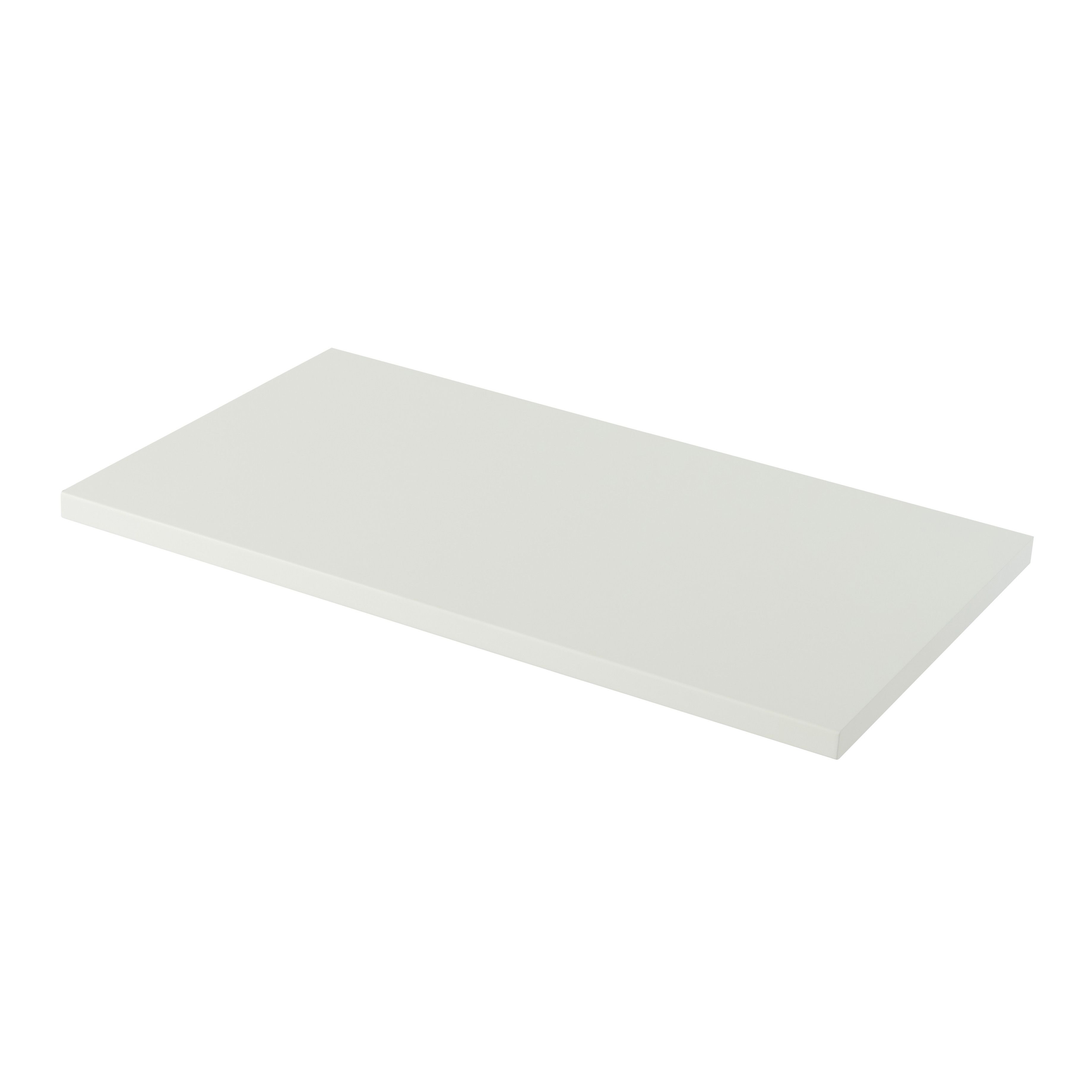 GoodHome Perma Satin White Square Edge Mdf Bathroom Worktop 2.8Cm X 45.2Cm X 80.5Cm Price Comparisons | Compare The Build