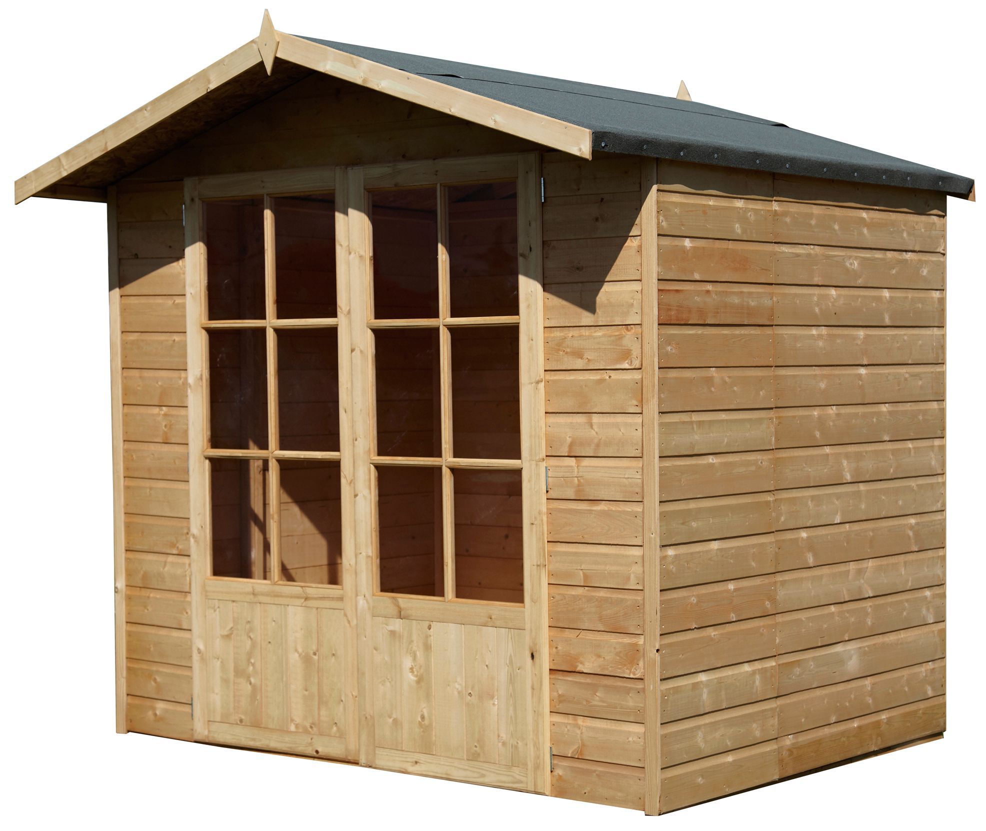 Shire Lumley 7X5 Apex Shiplap Wooden Summer House (Base Included) Price Comparisons | Compare The Build