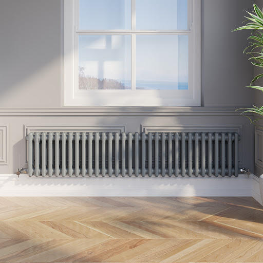 Park Lane Traditional Colosseum Double Bar Column Radiator Anthracite 300 x 1460mm Price Comparisons | Compare The Build