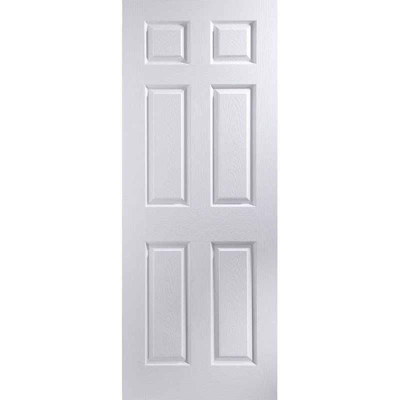 Jeld-wen Bostonian White Woodgrain 6 Panel Primed FD30 Internal Fire Door 1981mm x 762mm x 35mm (78" x 30") Price Comparisons | Compare The Build
