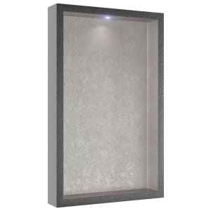 Abacus Pre-finished Metallic Aluminium Effect Recessed Bathroom Storage Unit 420 x 350 x 180mm Price Comparisons | Compare The Build