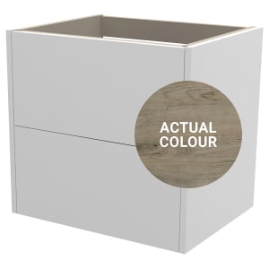 Duarti By Calypso Cascade 600mm Full Depth 2 Drawer Wall Hung Vanity Unit - Grey Bark Price Comparisons | Compare The Build