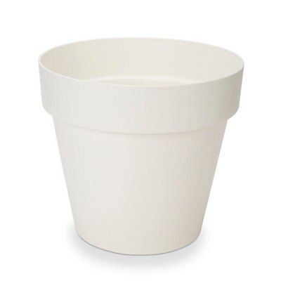 Nurgul Round White Pot (H)354mm (Dia)400mm | Compare The Build