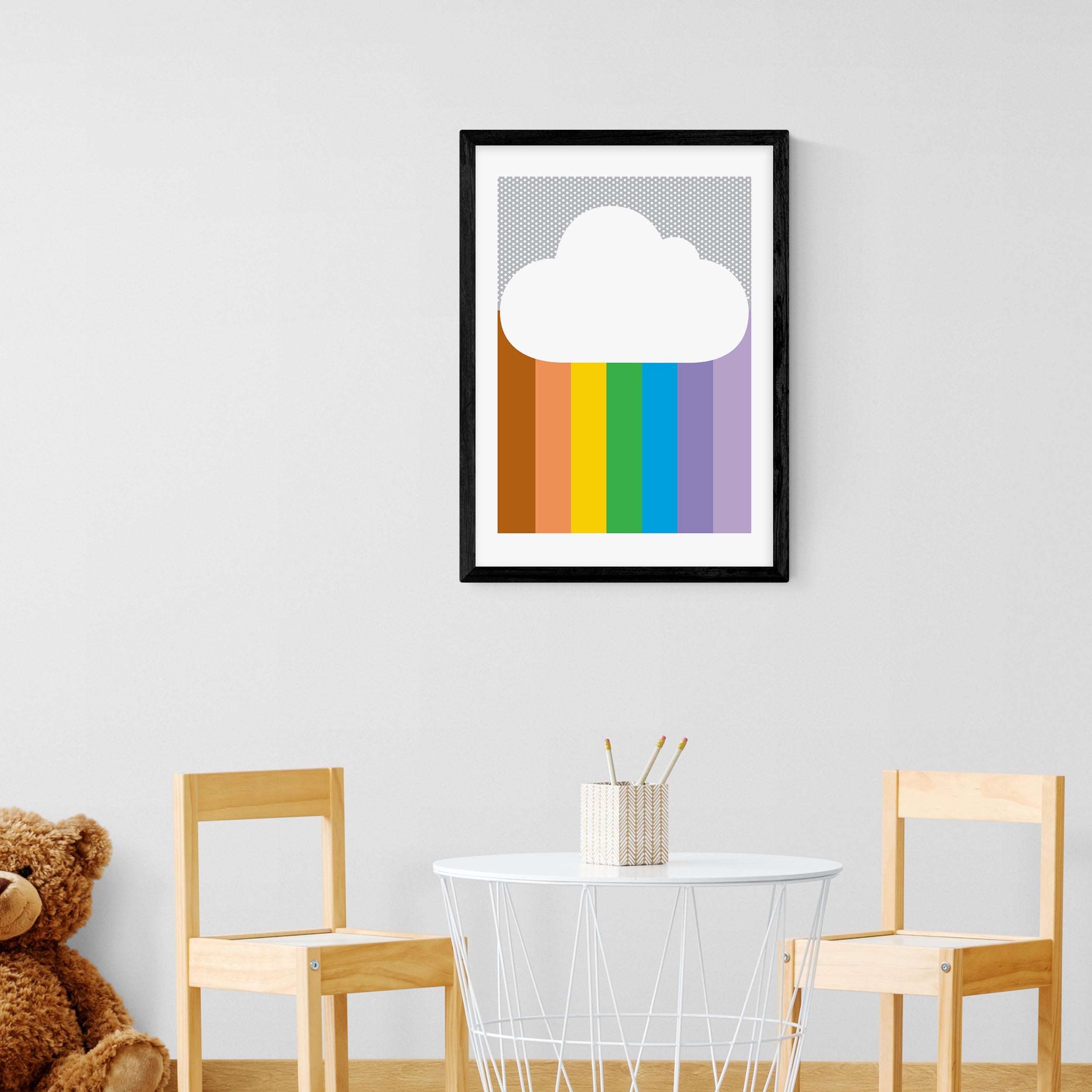 East End Prints Rainbow Cloud Print MultiColoured Price Comparisons | Compare The Build