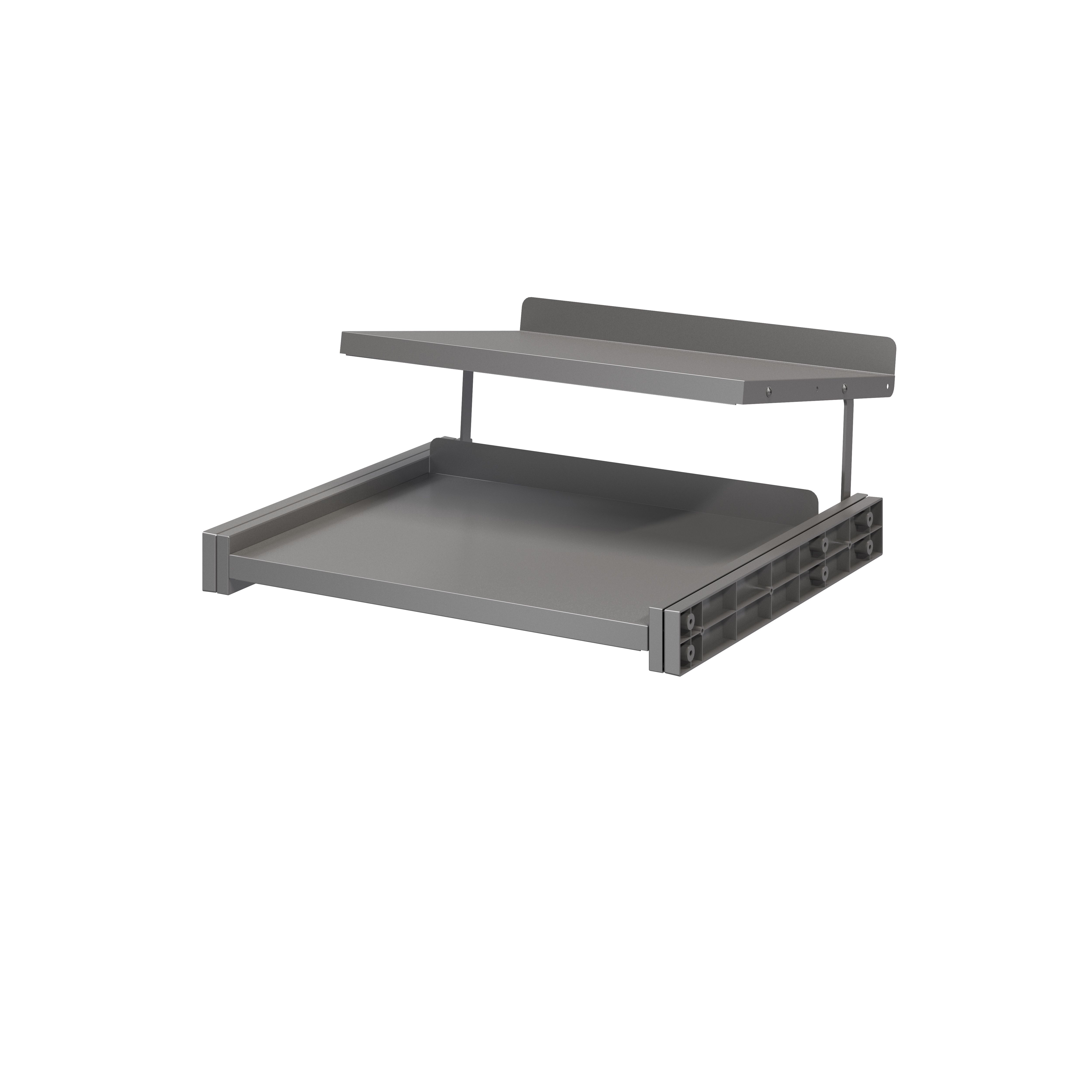 GoodHome Atomia Grey Metallic Effect Full Extension Pull-Out Shoe Rack (W)464mm Price Comparisons | Compare The Build