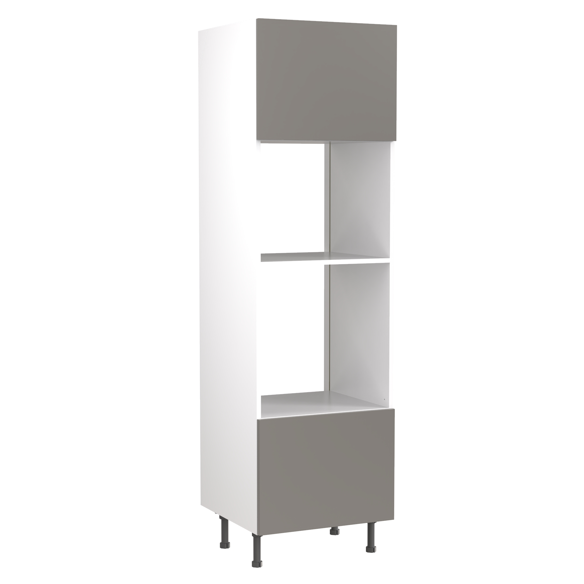 Flatpack Single Oven & Microwave Tower Ultra Matt Dust Grey Slab 600mm - FKKF0832 Price Comparisons | Compare The Build