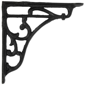 Ornate Black Railway Shelf Bracket - 270 x 270mm | Compare The Build