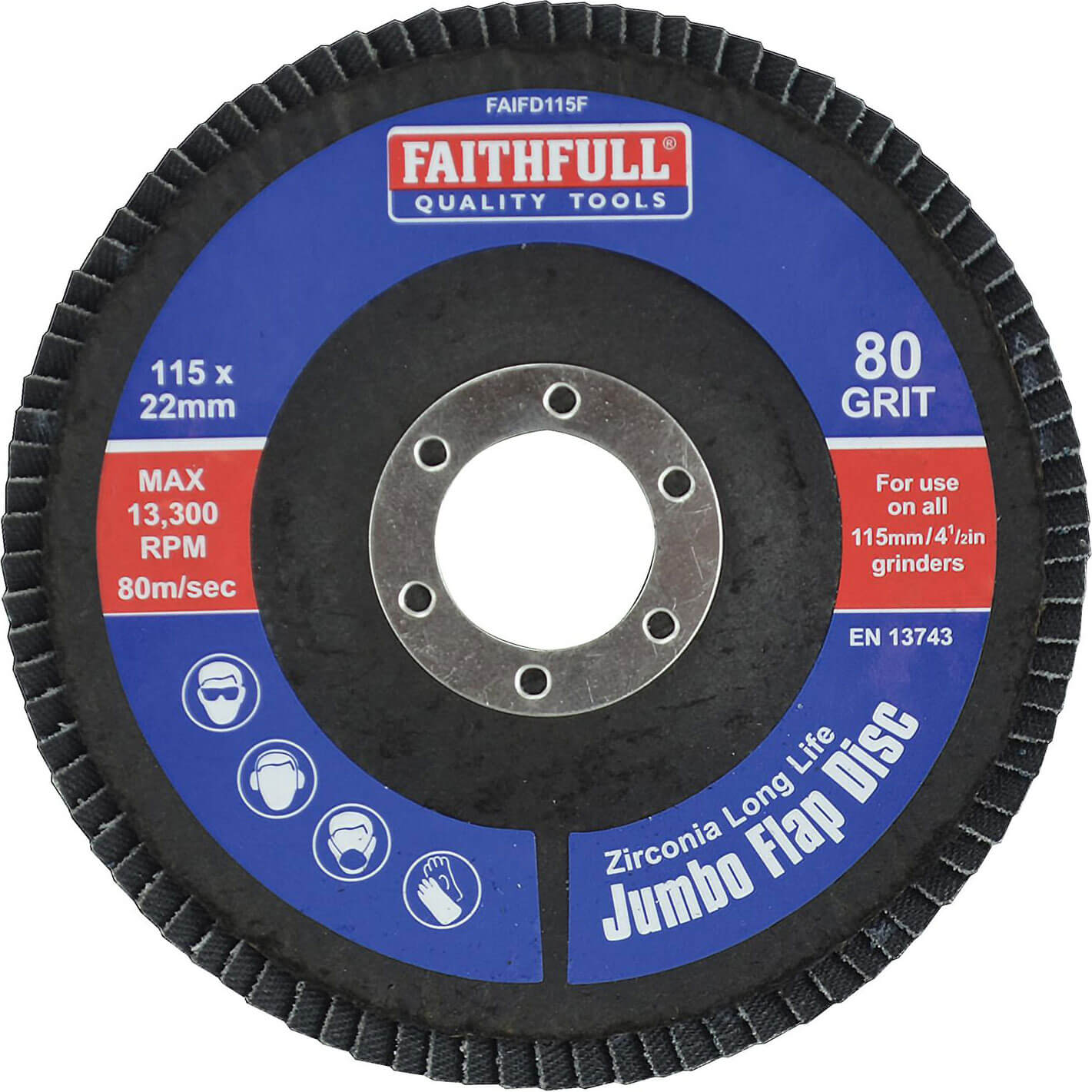 Faithfull Zirconium Abrasive Flap Disc 115mm Fine Price Comparisons | Compare The Build