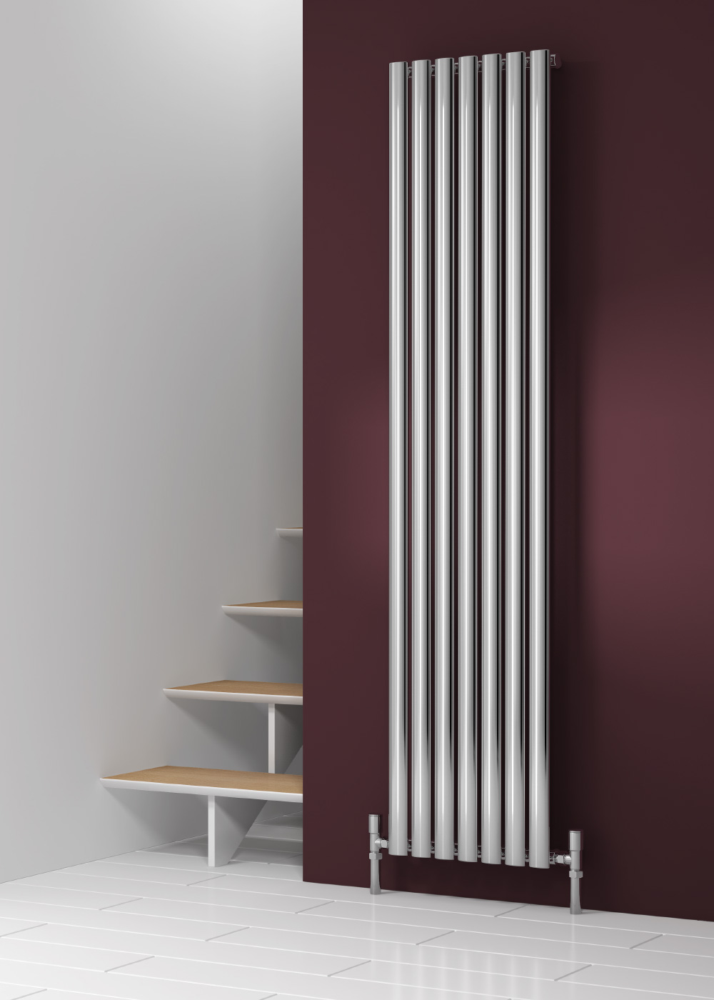 Reina Nerox Vertical Designer Radiator, Polished, 1800mm x 295mm Price Comparisons | Compare The Build