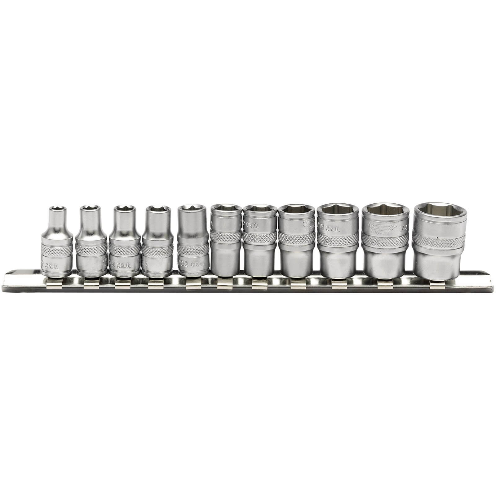 Draper 11 Piece 1/4" Drive Hex Socket Set Imperial on Rail 1/4" Price Comparisons | Compare The Build