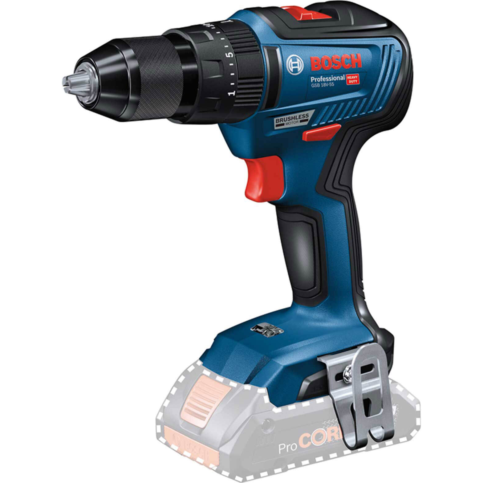 Bosch GSB 18V-55 18v Cordless Brushless Combi Drill No Batteries No Charger No Case Price Comparisons | Compare The Build