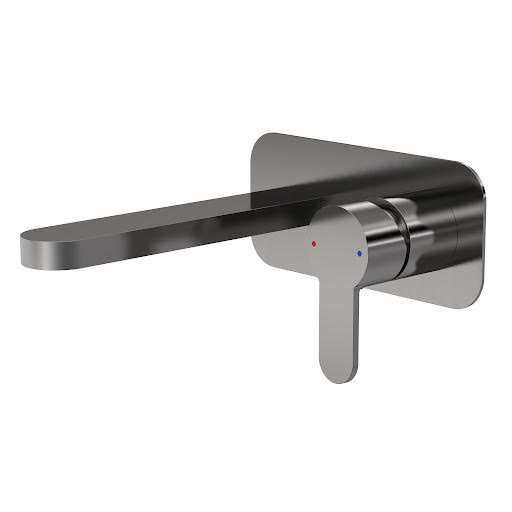 Merano Arvan Wall Mounted Basin Mixer Tap - Gun Metal | Compare The Build