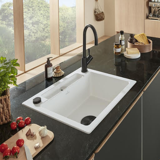 Villeroy & Boch Siluet 60 S Ceramic 1.5 Bowl Kitchen Sink with Waste - White Alpine Price Comparisons | Compare The Build