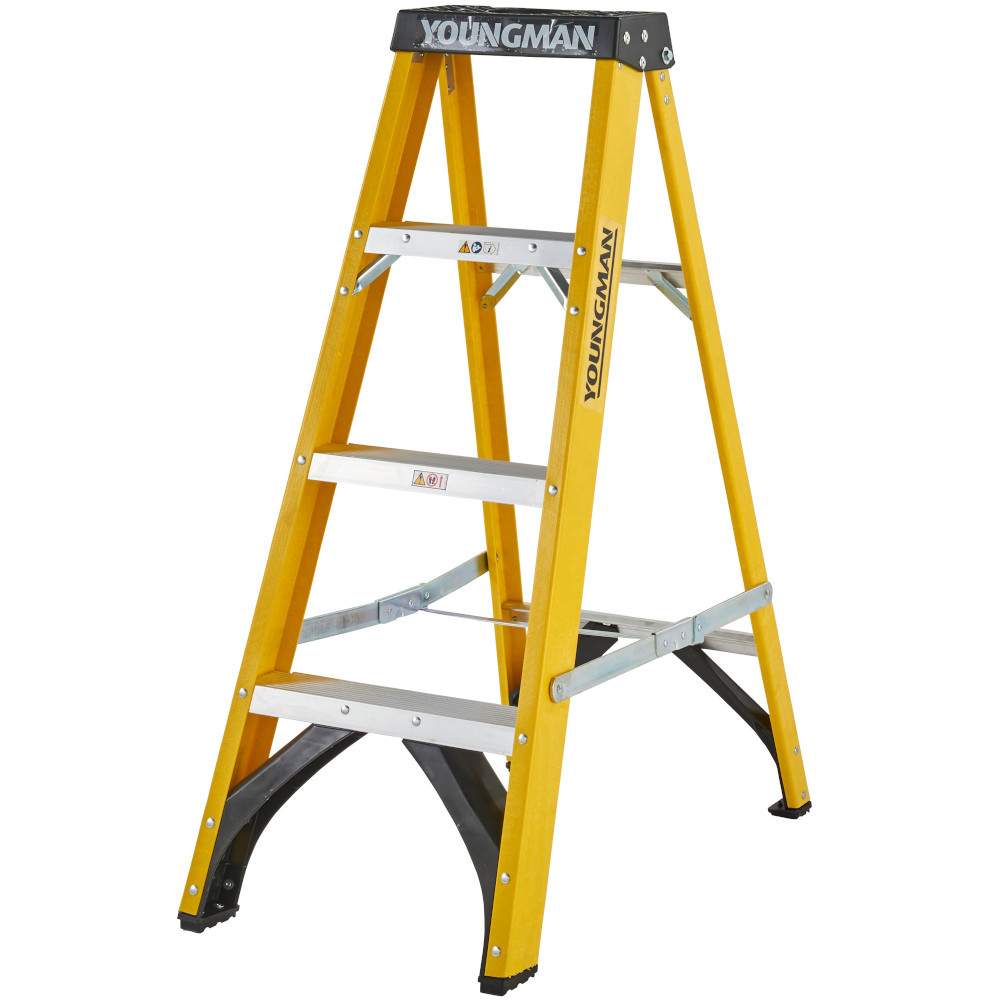 Youngman 4 Tread Swingback S400 GRP Trade Step Ladder - BS EN 131 52744418 Price Comparisons | Compare The Build