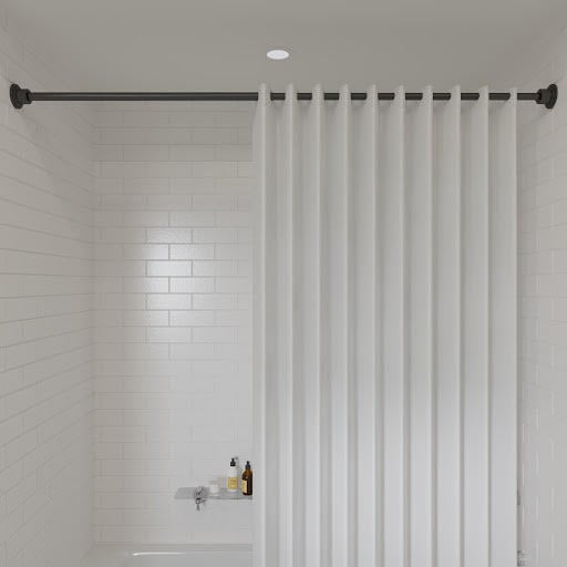 Croydex SNL Premium Telescopic Shower Curtain Rail Matt Black - AD230021 Price Comparisons | Compare The Build