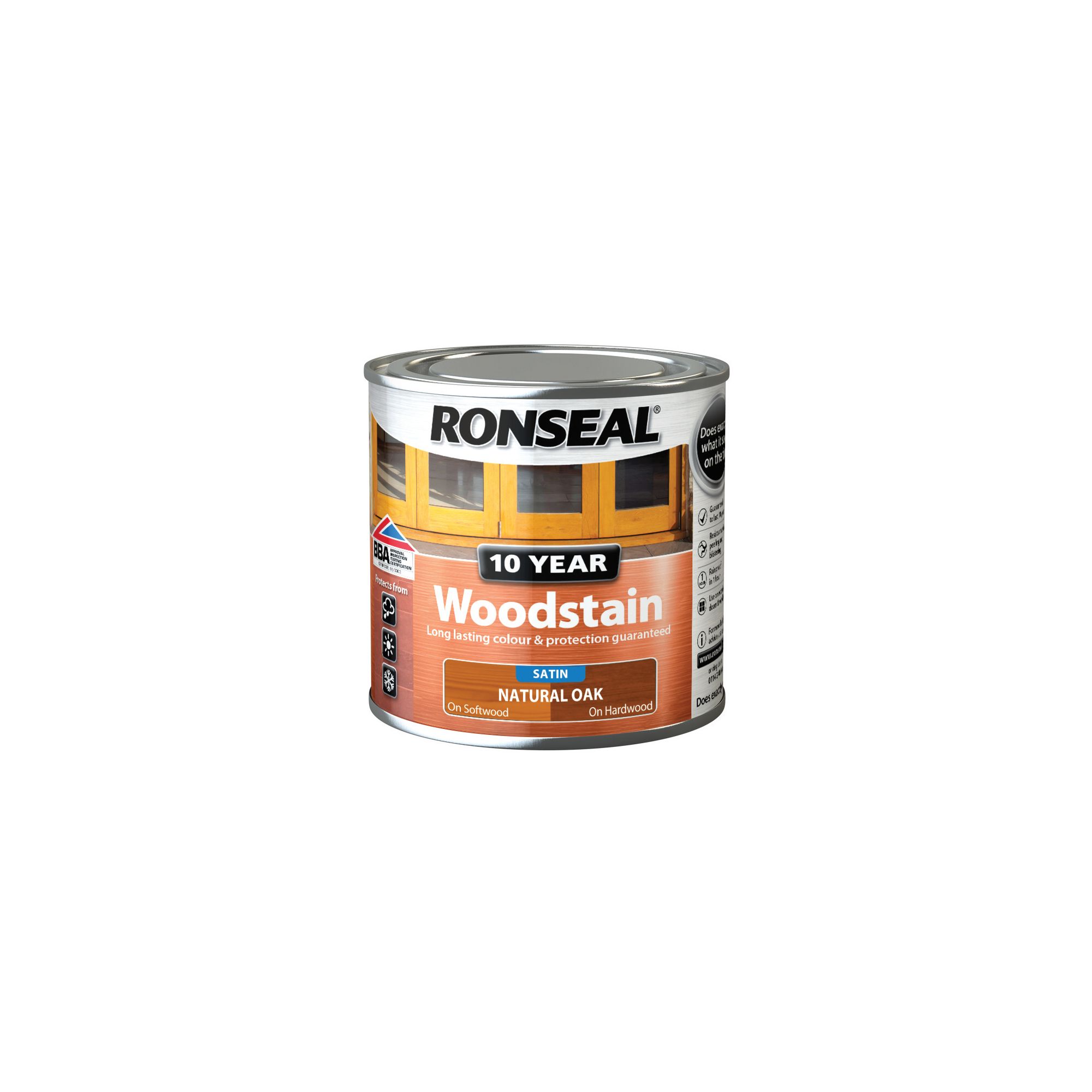 Ronseal Natural Oak Satin Wood Stain, 250Ml | Compare The Build