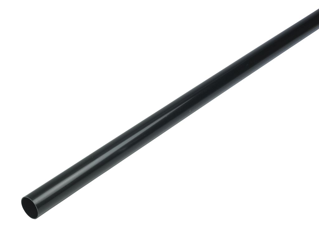 FloPlast Miniflo Black Round Gutter socket (L)2000mm (Dia)50mm Price Comparisons | Compare The Build