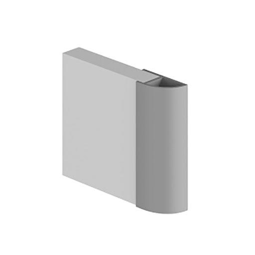 Multipanel Quadrant End Cap Profile Type E Satin Anodised - MPQESA | Compare The Build