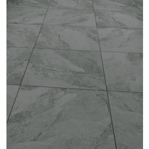 Winterburn Slate Black Matt Outdoor Porcelain Paving Tile - 600 x 600 x 20mm - Pack of 2 | Compare The Build